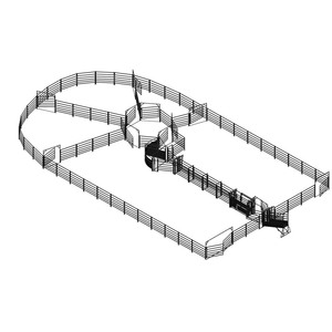 <span class=keywords><strong>Alquiler</strong></span> <span class=keywords><strong>de</strong></span> servicios públicos 16 'x 5' Bull Pen Steel Iron Rail Horse Sheep Cattle Yard Panel para Australia - Product Image 2