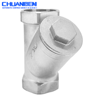 Válvula de Ángulo Tipo Y de Acero Inoxidable 304 CHUANBEN GL11W-16P, Filtro Estándar ISO de 1/2"-2", Resistente a la Corrosión, Sello EPDM+PTFE, 1.6Mpa