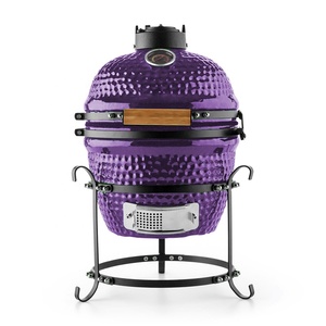 Barbecue Kamado en céramique brillante Auplex de 13 pouces, de qualité supérieure, avec finition émaillée, pour cuisson au charbon de bois, cuisine extérieure, <span class=keywords><strong>four</strong></span> pour une cuisine gastronomique - Product Image 2