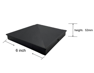 Tapas para Postes de Cercas <span class=keywords><strong>Celia</strong></span> Ecológicas y Modernas de 6 Pulgadas con Aluminio Fundido de Alto Rendimiento, Colores Personalizados y Servicio de Modelado 3D - Product Image 2