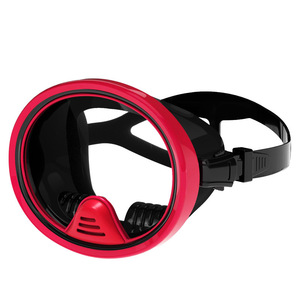 Masque de plongée sans cadre, une seule vitre, verre trempé 4,0 mm, silicone, adulte, plongée avec tuba, sports nautiques, étanche - Product Image 1