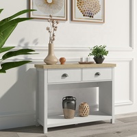 Meuble de salon moderne Bette Home, console grise pour couloir, table de luxe avec 2 tiroirs, armoire de rangement en MDF pour hôtel et villa