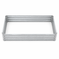 Jardinière carrée en métal anti-corrosion, plaque principale de 0,5 mm, poids net de 1063 kg, pour jardinière extérieure, culture en jardin