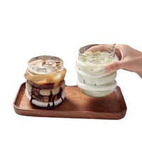 Offre Spéciale – Tasses à Thé en Verre Borosilicate Transparent au Design Créatif en Forme de Vigne – Vente en Gros de Tasses en Verre Irrégulières pour Latte et Café – Idéales pour Cadeau