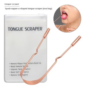 Raspador de <span class=keywords><strong>lengua</strong></span> de <span class=keywords><strong>cobre</strong></span> puro <span class=keywords><strong>Limpiador</strong></span> de cuidado bucal eficaz y herramienta de reducción de mal aliento con tablero de recubrimiento de <span class=keywords><strong>lengua</strong></span> de acero inoxidable - Product Image 6