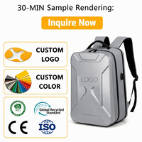 Fournisseur ODM OEM, vente en gros, sacs à dos pour ordinateur portable à coque rigide avec logo personnalisé, poche de séparation pour articles secs et humides, sac de jeu 17 pouces avec port USB