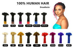 Pas cher 100% fait à la main afro crépus cheveux humains dreadlock extension loc extension cheveux humains crochet dreadlock tressage cheveux - Product Image 5
