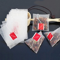 Sachets filtrants triangulaires en nylon jetables gratuits de 0,1 à 0,25 mm, emballage de thé naturel avec pulpe de papier, sachet de thé vide de qualité alimentaire