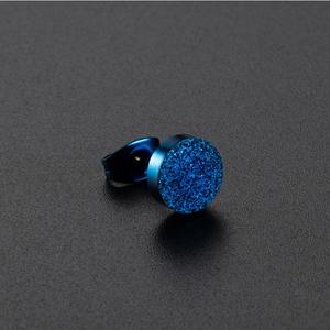 Minimalist Unisex <b>Titanium</b> Steel <b>Stud</b> Earrings Gold Color Round Shape Street Style Fashion Jewelry - Product Image 3