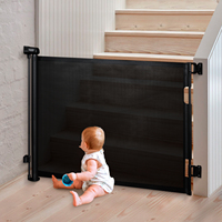 Barrière de sécurité pour bébé à domicile, largeur réglable, barrière de sécurité pour enfants, escalier, couloir, cuisine, barrière de sécurité rétractable en maille pour bébé