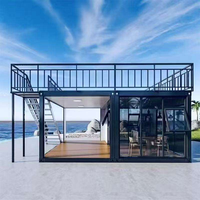 Dedimank Maison Conteneur Mobile Contemporaine en Panneaux Sandwich Respirants pour Bureau, Bar, Villa - Solution Complète Démontable en Kit Plat