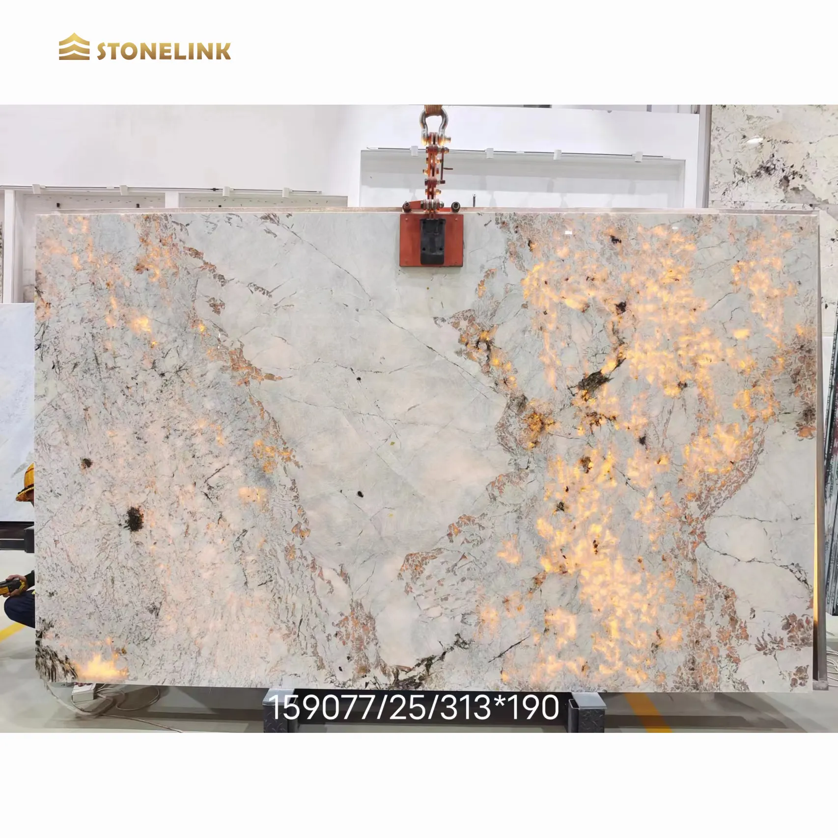 Stonelink 2024 recién llegados lujo Brasil cuarcita natural piedra translúcida Patagonia Pandora panel de pared retroiluminado losas de mármol