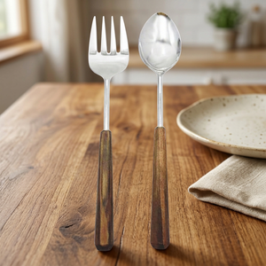 Elegante Juego de Servidores de Ensalada Ecológicos con Mango de Madera Sostenible para Fiestas - Product Image 2