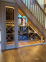 Présentoir mural en verre pour cave à vin or home fu racks