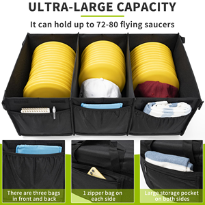 Bolsa de Almacenamiento para Disc Golf con Cubierta, Gran Capacidad, con 3 Divisores y 10 Bolsillos Laterales - Product Image 3