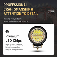 Projecteur de travail LED rond 60W avec faisceau spot DRL 6000LM IP67 pour camion tout-terrain 4x4