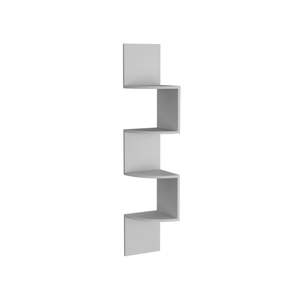 Étagère murale flottante Roy Corner à 4 niveaux, blanche, moderne - Product Image 2