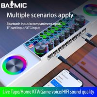 Équipement Pro studio maison famille KTV studio moniteur karaoké haut-parleur carte son avec Double Microphone sans fil ktv live