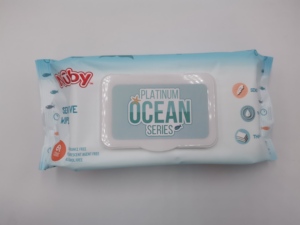 Lingettes humides pour bébé Nuby Ocean de haute qualité, 60 pièces, 17*19 cm, 70 g/m² - Product Image 4