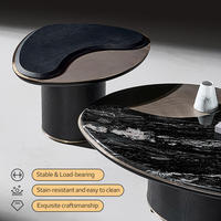 Table basse en marbre italien de luxe, forme spéciale moderne pour la décoration, style minimaliste, meubles de salon, table basse pour la maison