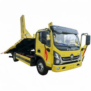 Camion de barrière à fond plat automatique Foton 4*2 bons prix véhicules de sauvetage dépanneuse remorques de <span class=keywords><strong>voiture</strong></span> bon marché - Product Image 2
