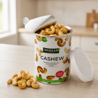 Boîte cylindrique en papier kraft biodégradable de qualité alimentaire avec couvercle hermétique à ouverture facile pour noix et graines