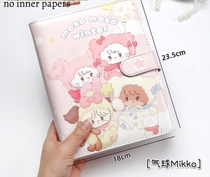 Carnet à spirales A5 mignon MK071 Mikko avec couverture en PU motif chien Kawaii, design 6 trous de haute qualité pour carnets d'étudiant et notes - Product Image 4