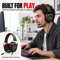 Headset Gaming Berkabel Over-Ear G95 Mikrofon Boom ABS IPX7 PC Esports Streaming Rapat Online Kantor Rumah