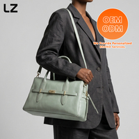 Sacs à main LZ OEM en cuir véritable texturé crocodile vintage avec logo personnalisé pour femmes, grande capacité, sac à bandoulière à poignée supérieure, directement de l'usine