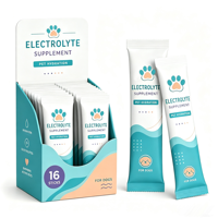 Bâtonnets de poudre d'électrolytes pour chiens, supplément d'hydratation pour animaux de compagnie, soutien à la récupération de la déshydratation pour chiens actifs, saveur poulet, 16 unités