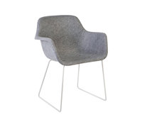 Nouvelle chaise de bureau 2026 écologique et durable de style moderne, en feutre PET recyclé, empilable, personnalisable pour salons