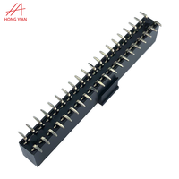 SMT/Angle droit Type simple/Double rangée pas 1.0 1.27 2.0 2.54mm 2-80Pins prise noire PCB connecteur d'en-tête femelle