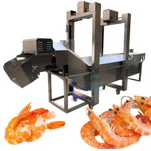 海鲜加工厂大批量鱼虾偷猎机寿司虾生产线蒸汽烘箱机