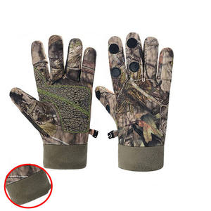 Capucha ajustable para clima frío, forro polar, máscara de esquí de camuflaje verde, guantes de caza al aire libre a prueba de viento para pesca de <span class=keywords><strong>carpa</strong></span> - Product Image 2