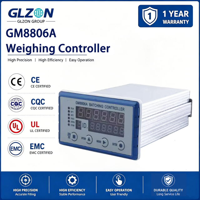 General Measure PLC Batching Packing Machine Controller GM8806-P6 with Weighing Control Digital LED Display for 4/6 Materials