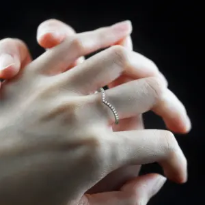 Dylam, простое легкое роскошное стильное серебряное ювелирное изделие, свадебная Классическая серия, кольцо из белого золота с бриллиантами для помолвки, для пары