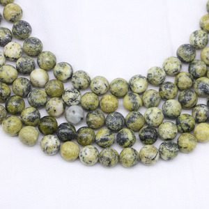 Grass Yellow Turquoise Round Loose <b>Beads</b> For Bracelet Making 8mm Natural Stone <b>Crystal</b> Lampwork Glass <b>Beads</b> Wholesale - Product Image 2