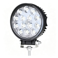 Lumière de travail ronde LED fine de 4,5 pouces 42W, étanche IP67, 12-48V, lampe auxiliaire de conduite, tout-terrain, voiture, camion, chariot élévateur, 2800 lumens