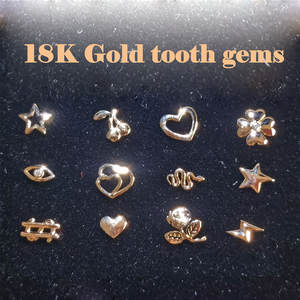 Kit de pierres précieuses dentaires en or 18 carats pour dents, bijoux dentaires sans plomb, 14 carats, 18 carats - Product Image 1
