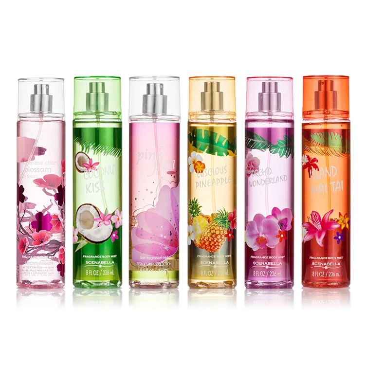Alta calidad 236mL personalizar cuerpo Splash marcas BodyWorks spray Mist perfume