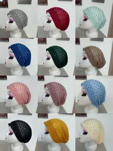 Gorro Bordado con Pedrería y Encaje para Mujeres Musulmanas, Popular en África Occidental, Burkina Faso y Senegal - Product Image 4