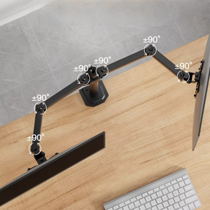 Support de moniteur <span class=keywords><strong>double</strong></span> pour ordinateur, <span class=keywords><strong>bras</strong></span> pour <span class=keywords><strong>écran</strong></span> de 32 pouces, support de bureau VESA, rehausseurs de <span class=keywords><strong>PC</strong></span>, <span class=keywords><strong>bras</strong></span> pour 2 moniteurs pour <span class=keywords><strong>écran</strong></span> <span class=keywords><strong>double</strong></span> - Product Image 5