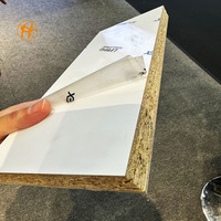 Panneau MDF PET nacré bleu clair mat, PETG sur panneau MDF pour meubles