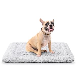 Deluxe Plush <strong>Dog</strong> Crate Bed Winter <strong>Kennel</strong> Pad Solid Pattern Velvet Material Washable Breathable for Comfortable Pet Rectangle - Product Image 6