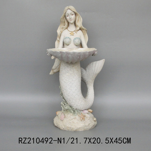 Esculturas Art Deco, artesanías de resina, estatua de <span class=keywords><strong>sirena</strong></span> oceánica, figuritas marinas, adorno costero para decoración de accesorios para el hogar - Product Image 5