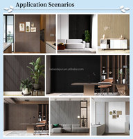 Panneaux muraux acoustiques insonorisants en PVC et feutre PET, composite rainuré en V, AoRong V-Grooved Fluted Composite Akupanel, pour la décoration de la pièce
