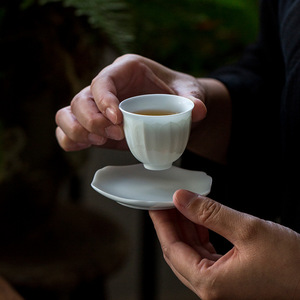 Chinese Style Porcelain <b>Teacup</b> Small Round Kung Fu Tea Cup Aroma Gathering Cup For Tea Tasting - Product Image 2