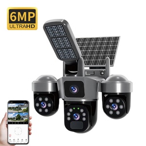 Security <strong>Camera</strong> Solar LED 360 Degree View CMOS <strong>Sensor</strong> Human <strong>Motion</strong> Tracking Outdoor Multi-lens Street Lamp <strong>Camera</strong> - Product Image 1