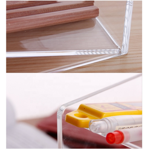 Trong Suốt <span class=keywords><strong>Acrylic</strong></span> Văn Phòng Phẩm Lưu Trữ Giá Văn Phòng Nguồn Cung Cấp Hiển Thị Giá Xiên Bút Chủ Đa Chức Năng Bút Trường Hợp - Product Image 4