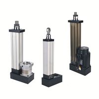 Actuador lineal de montaje de brida de alta precisión 1000mm 1200mm cilindro eléctrico servo de carrera para plataforma de movimiento